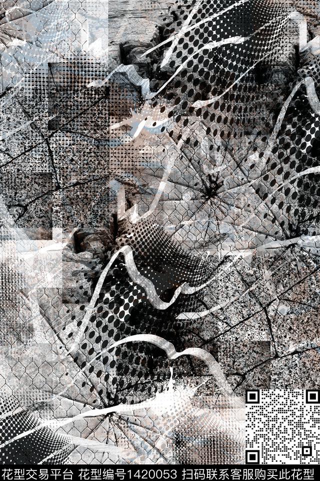 抽象男装家居服户外传统印花华亿平台下载（图片编号: 1420053） - 瓦栏（Walan）