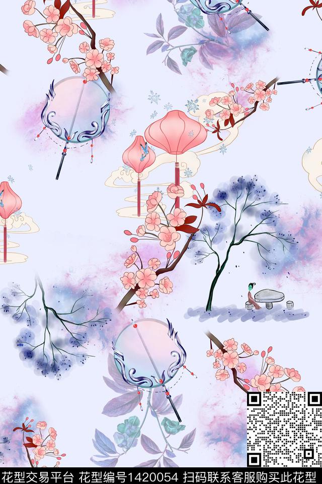 连衣裙女装旗袍传统印花华亿平台下载（图片编号: 1420054） - 瓦栏（Walan）