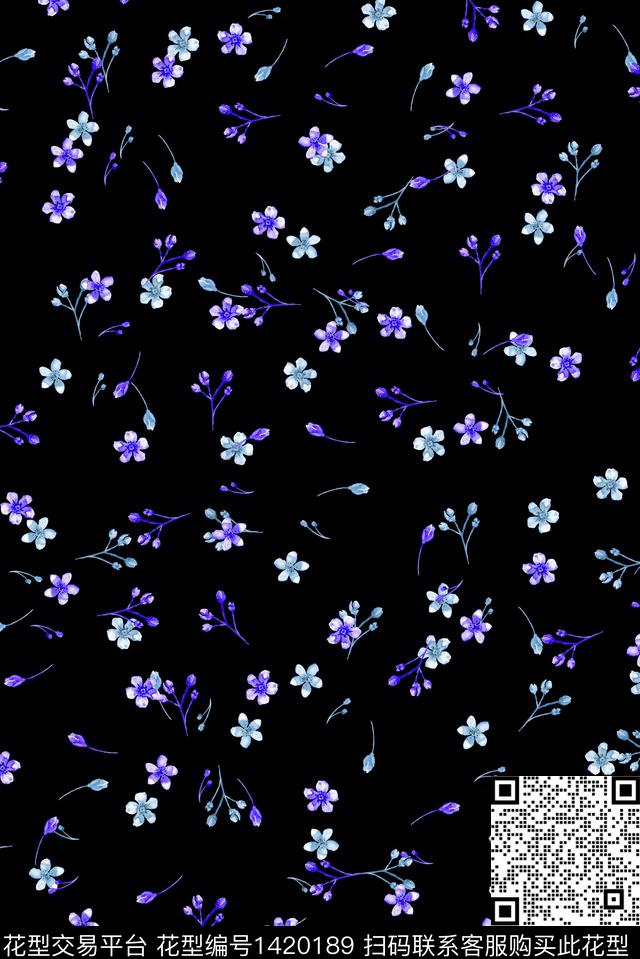 可爱箱包小碎花数码印花华亿平台下载（图片编号: 1420189） - 瓦栏（Walan）