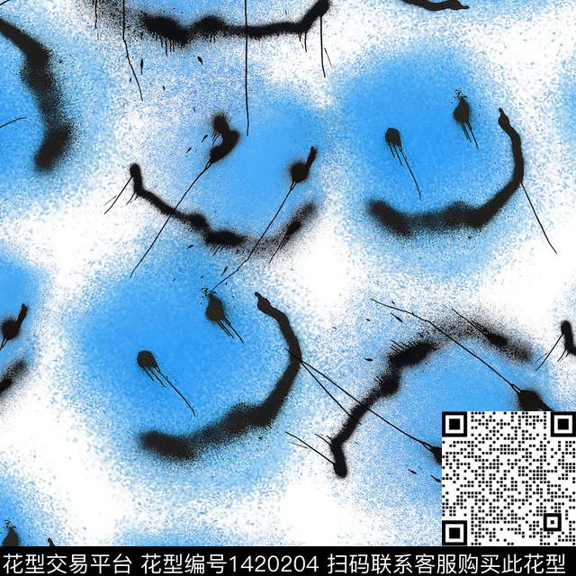 渐变笑脸肌理数码印花华亿平台下载（图片编号: 1420204） - 瓦栏（Walan）