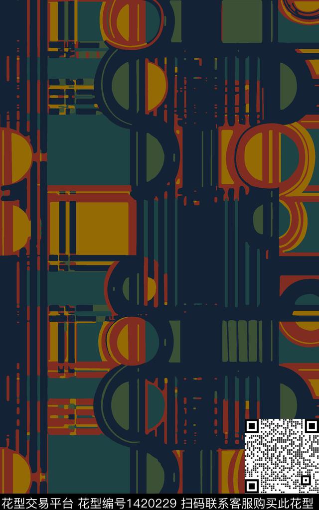 时尚肌理女装传统印花华亿平台下载（图片编号: 1420229） - 瓦栏（Walan）