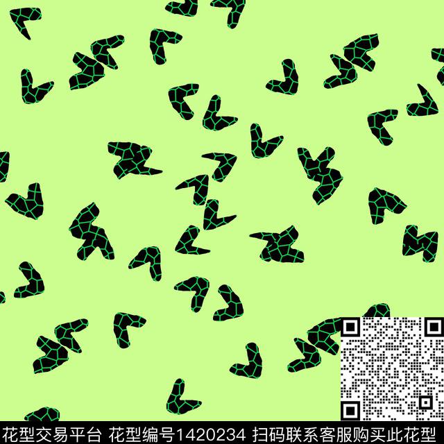 几何大牌风小清新传统印花华亿平台下载（图片编号: 1420234） - 瓦栏（Walan）