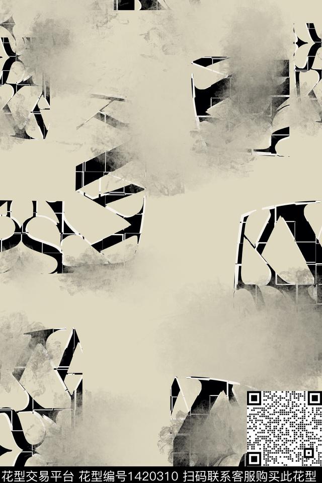 日韩烟雾休闲数码印花华亿平台下载（图片编号: 1420310） - 瓦栏（Walan）