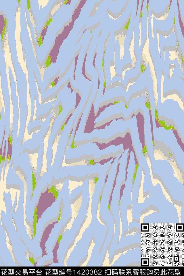 斑马纹肌理动物纹数码印花华亿平台下载（图片编号: 1420382） - 瓦栏（Walan）