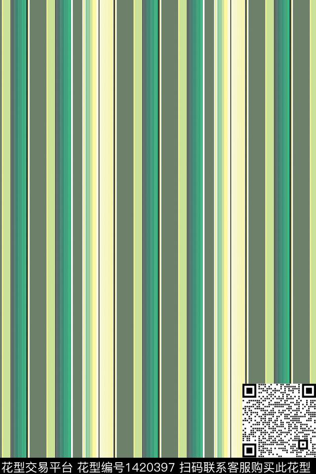 大牌风绿色衬衫数码印花华亿平台下载（图片编号: 1420397） - 瓦栏（Walan）