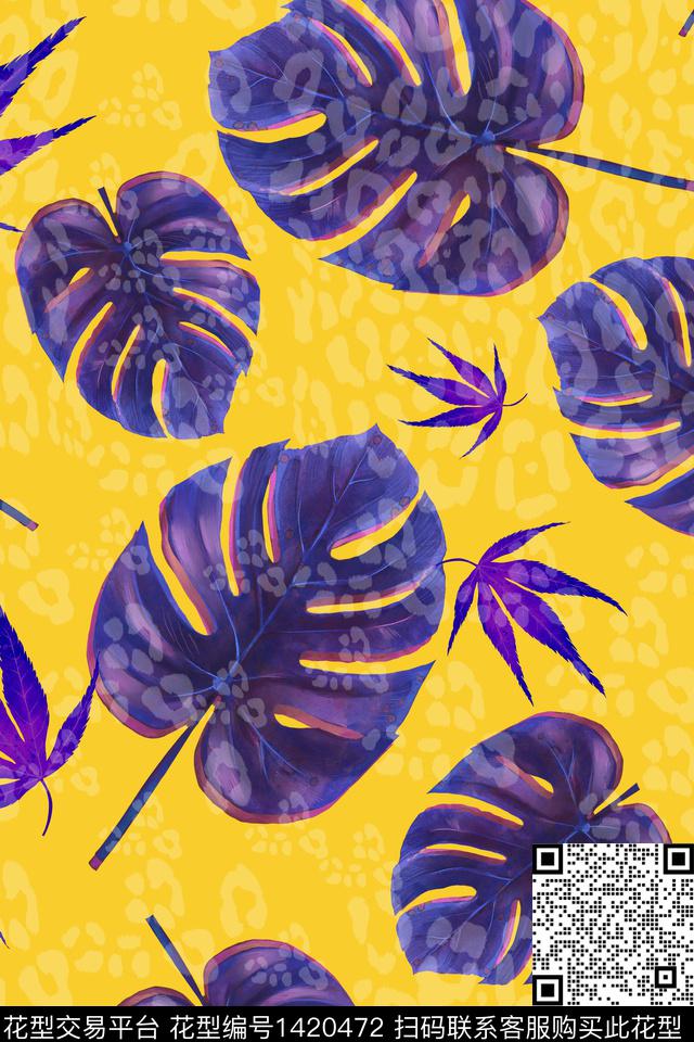 花卉地中海年轻女性数码印花华亿平台下载（图片编号: 1420472） - 瓦栏（Walan）