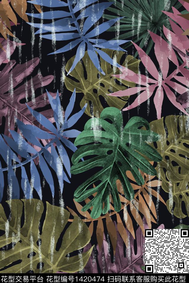 花卉地中海年轻女性数码印花华亿平台下载（图片编号: 1420474） - 瓦栏（Walan）