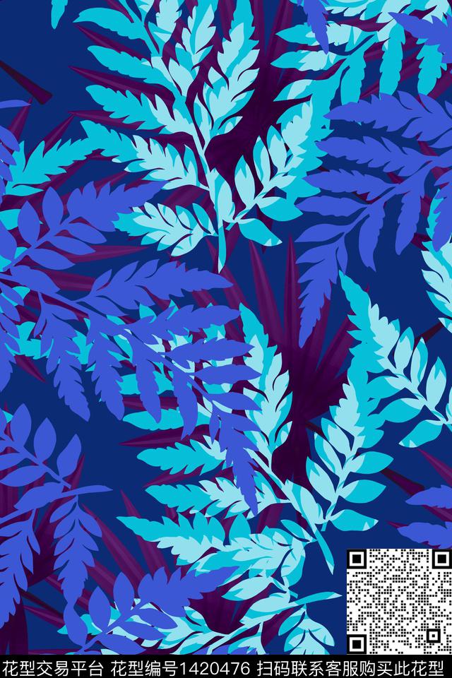 花卉地中海年轻女性数码印花华亿平台下载（图片编号: 1420476） - 瓦栏（Walan）