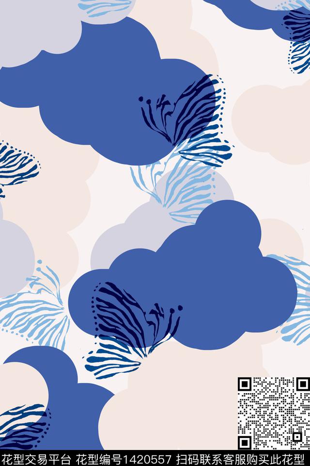 可爱卡通几何数码印花华亿平台下载（图片编号: 1420557） - 瓦栏（Walan）