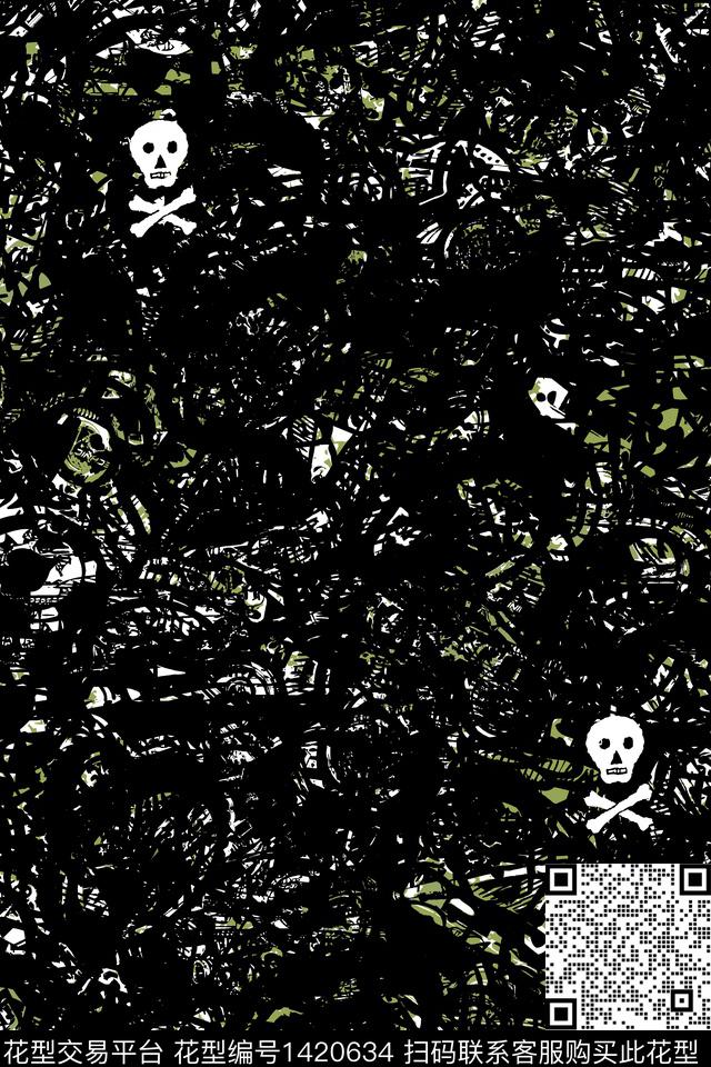 大牌风潮牌抽象传统印花华亿平台下载（图片编号: 1420634） - 瓦栏（Walan）