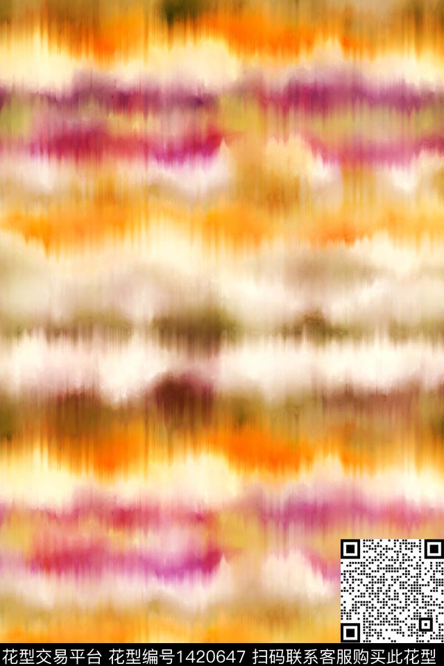 炫彩肌理水彩传统印花华亿平台下载（图片编号: 1420647） - 瓦栏（Walan）