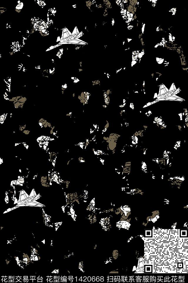 飞机大牌风潮牌传统印花华亿平台下载（图片编号: 1420668） - 瓦栏（Walan）