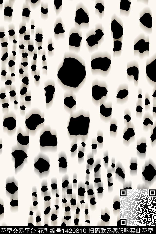 几何豹纹复古数码印花华亿平台下载（图片编号: 1420810） - 瓦栏（Walan）