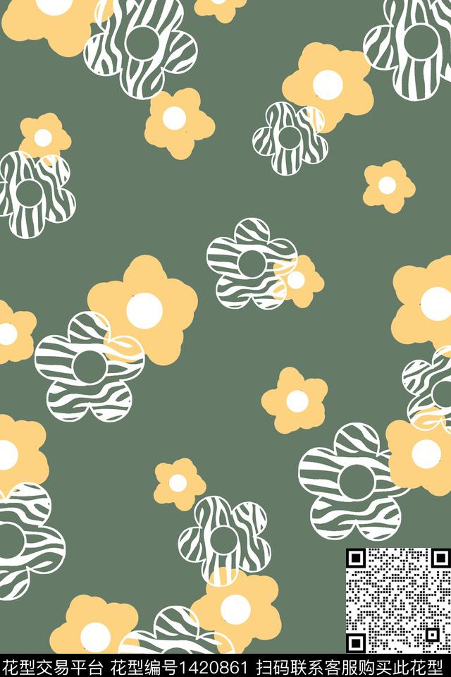 可爱纹理手绘数码印花华亿平台下载（图片编号: 1420861） - 瓦栏（Walan）