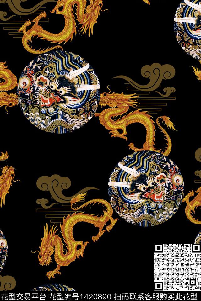 数码华亿平台花卉中国风数码印花华亿平台下载（图片编号: 1420890） - 瓦栏（Walan）