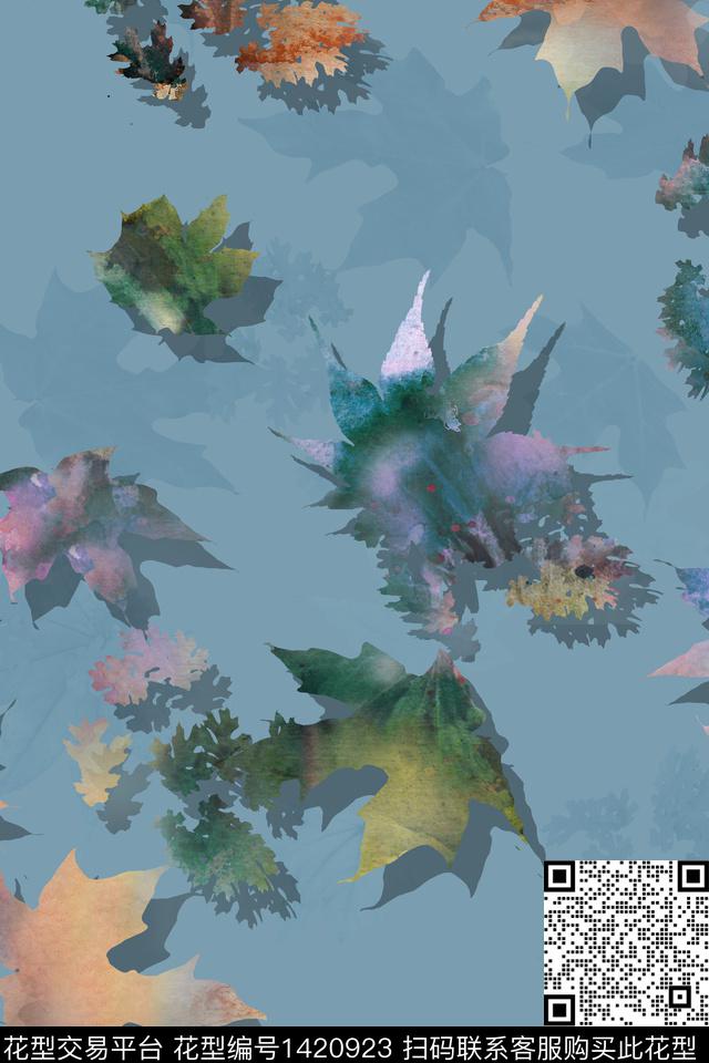 数码华亿平台花卉大牌风数码印花华亿平台下载（图片编号: 1420923） - 瓦栏（Walan）