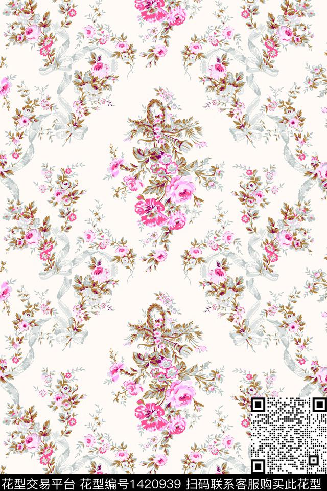 花卉大牌风小碎花数码印花华亿平台下载（图片编号: 1420939） - 瓦栏（Walan）