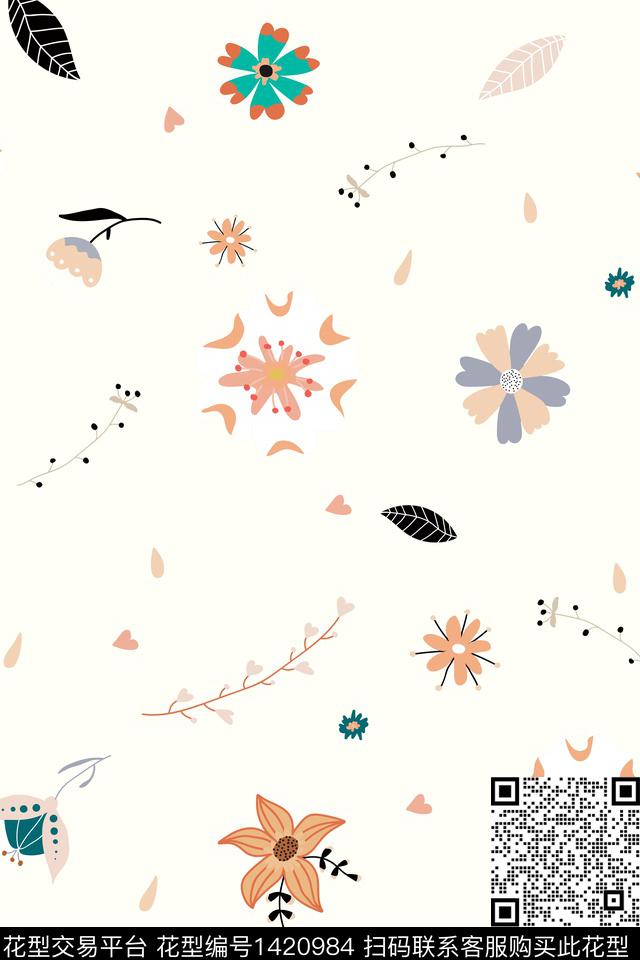 几何大牌风卡通数码印花华亿平台下载（图片编号: 1420984） - 瓦栏（Walan）