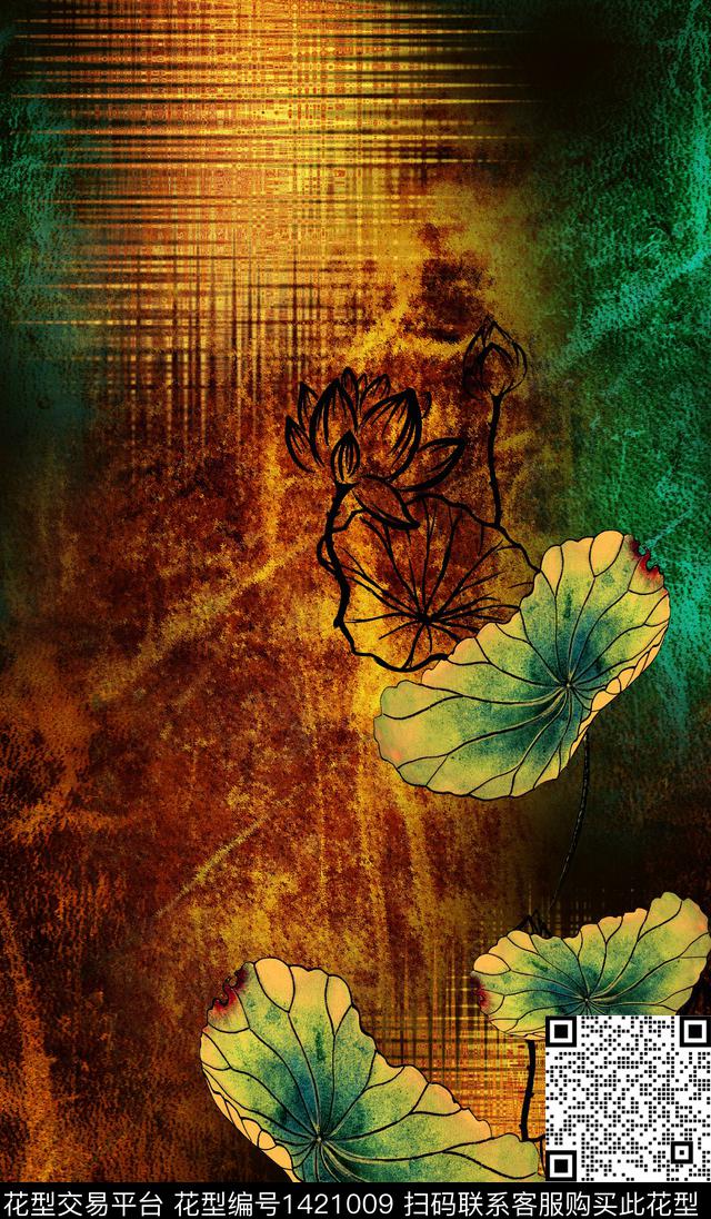 连衣裙女装香云纱传统印花华亿平台下载（图片编号: 1421009） - 瓦栏（Walan）