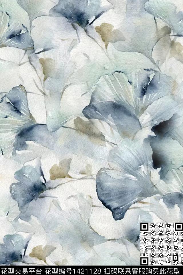 时尚花卉小清新数码印花华亿平台下载（图片编号: 1421128） - 瓦栏（Walan）