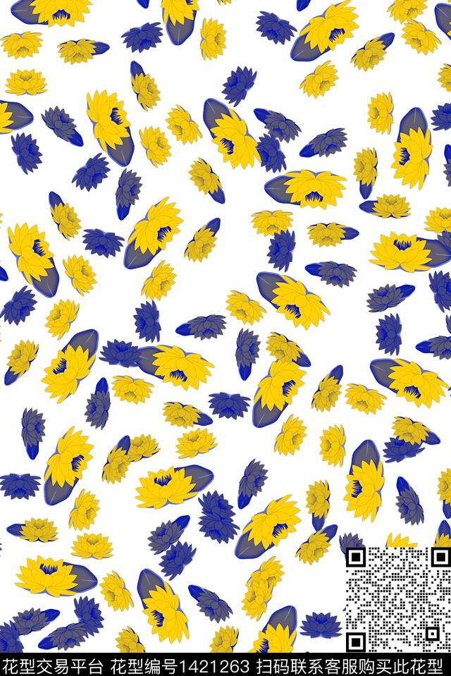 花卉春夏华亿平台休闲数码印花华亿平台下载（图片编号: 1421263） - 瓦栏（Walan）