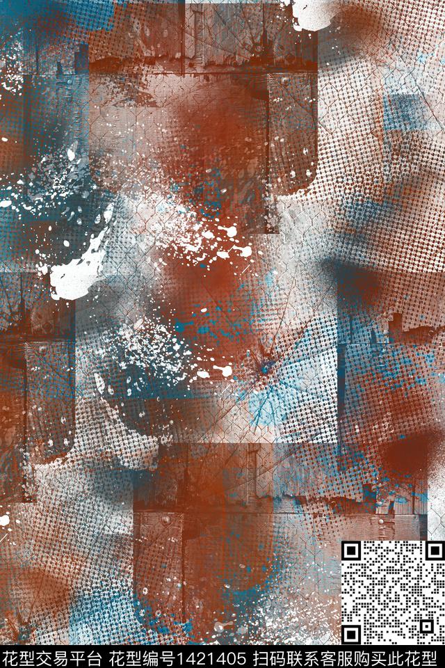 抽象男装户外家居服传统印花华亿平台下载（图片编号: 1421405） - 瓦栏（Walan）