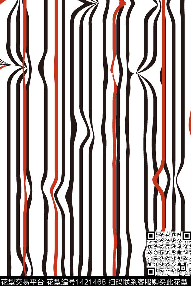 线条条纹传统印花华亿平台下载（图片编号: 1421468） - 瓦栏（Walan）