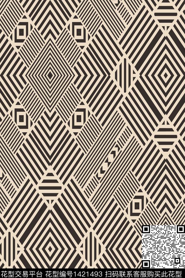 男装满版花休闲黑白华亿平台数码印花华亿平台下载（图片编号: 1421493） - 瓦栏（Walan）