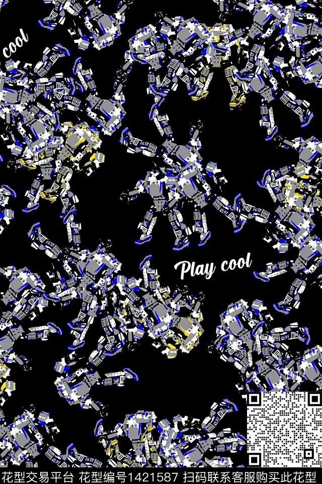 字母大牌风潮牌传统印花华亿平台下载（图片编号: 1421587） - 瓦栏（Walan）