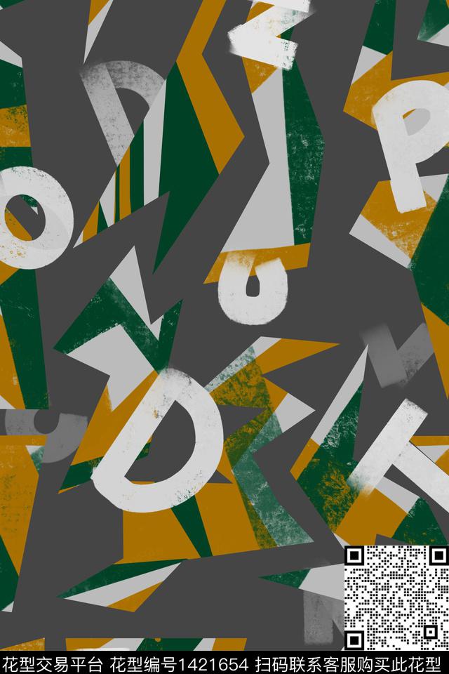 男装满版花字母男装数码印花华亿平台下载（图片编号: 1421654） - 瓦栏（Walan）