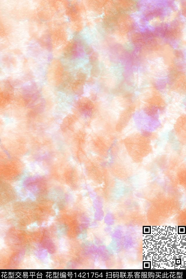 炫彩肌理清爽底花卉数码印花华亿平台下载（图片编号: 1421754） - 瓦栏（Walan）