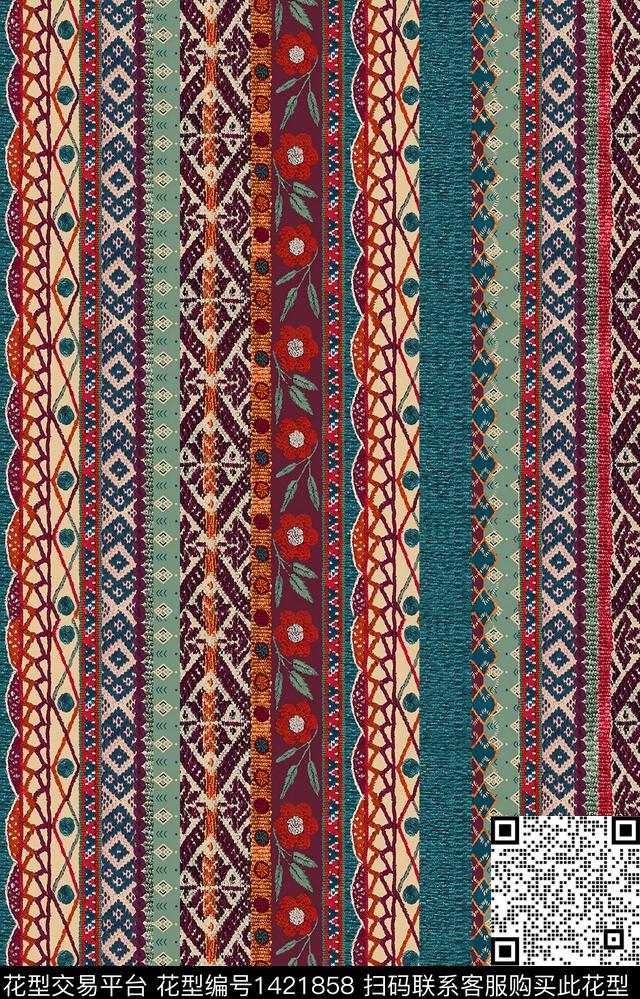 数码华亿平台民族风大牌风数码印花华亿平台下载（图片编号: 1421858） - 瓦栏（Walan）