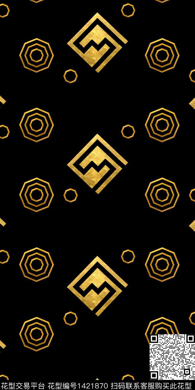 几何洋阳---男装大牌风传统印花华亿平台下载（图片编号: 1421870） - 瓦栏（Walan）