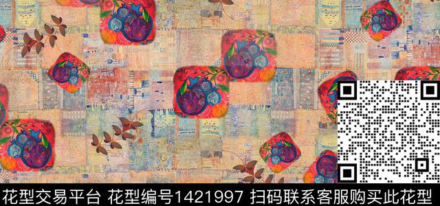 连衣裙数码华亿平台格子数码印花华亿平台下载（图片编号: 1421997） - 瓦栏（Walan）