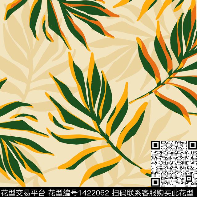 绿植树叶花卉大牌风传统印花华亿平台下载（图片编号: 1422062） - 瓦栏（Walan）