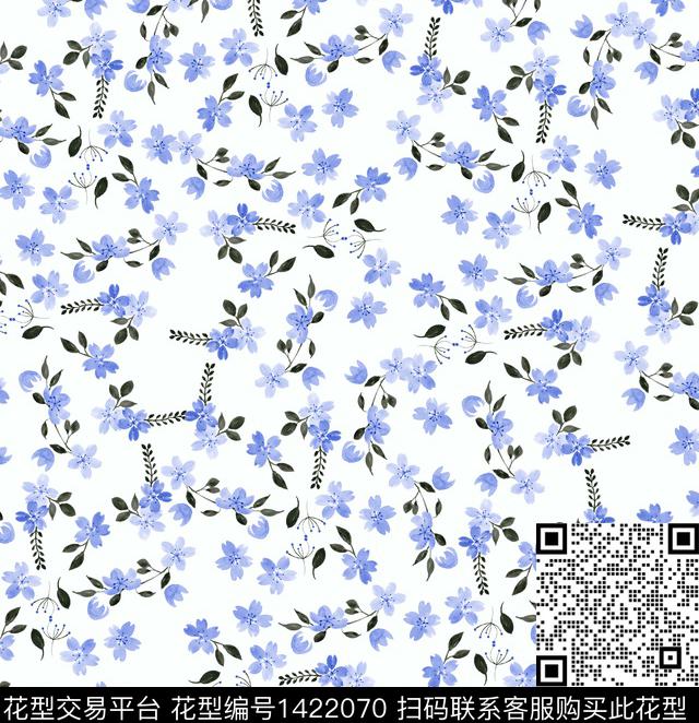 小碎花清新风日本数码印花华亿平台下载（图片编号: 1422070） - 瓦栏（Walan）