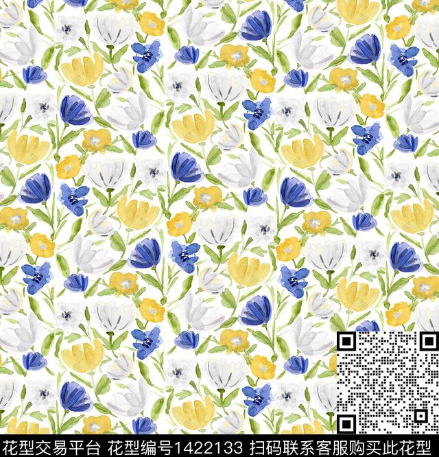 小碎花清新风韩国风数码印花华亿平台下载（图片编号: 1422133） - 瓦栏（Walan）