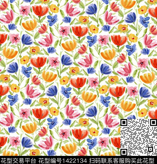小碎花清新风韩国风数码印花华亿平台下载（图片编号: 1422134） - 瓦栏（Walan）
