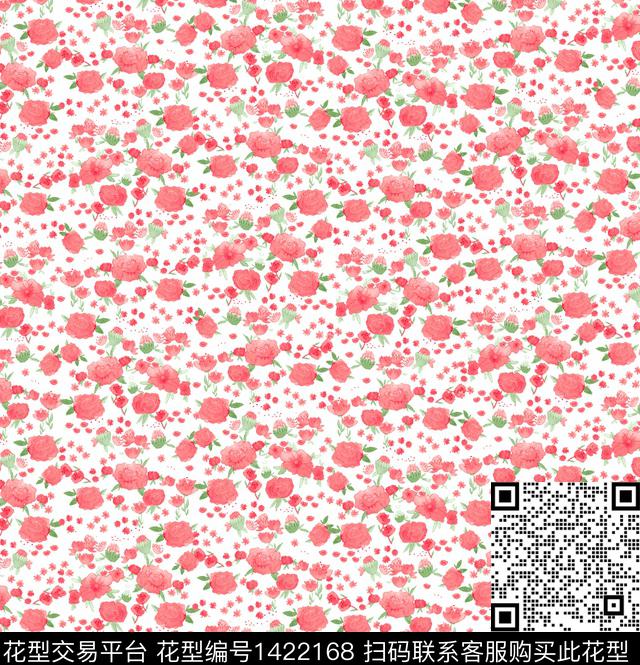 小碎花清新风韩国风数码印花华亿平台下载（图片编号: 1422168） - 瓦栏（Walan）