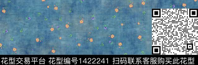 连衣裙水彩花卉数码印花华亿平台下载（图片编号: 1422241） - 瓦栏（Walan）