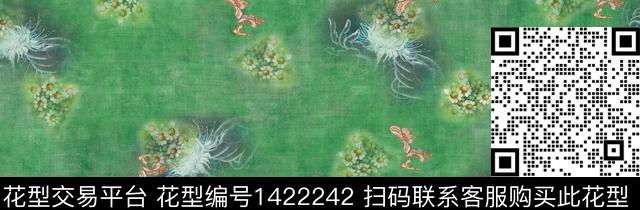 文艺水彩民族风数码印花华亿平台下载（图片编号: 1422242） - 瓦栏（Walan）