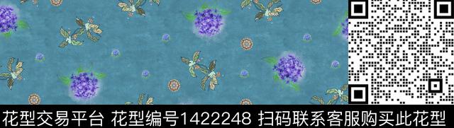 鲜花文艺女装数码印花华亿平台下载（图片编号: 1422248） - 瓦栏（Walan）