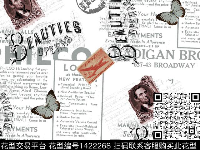 时尚字母大牌风传统印花华亿平台下载（图片编号: 1422268） - 瓦栏（Walan）