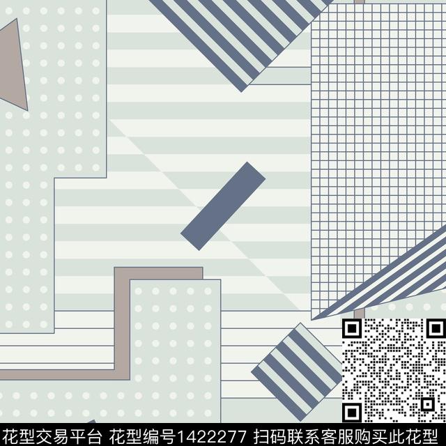 几何时尚衬衫传统印花华亿平台下载（图片编号: 1422277） - 瓦栏（Walan）