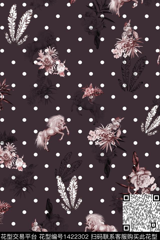 数码华亿平台花卉淑女数码印花华亿平台下载（图片编号: 1422302） - 瓦栏（Walan）