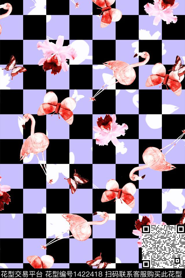 撞色几何时尚数码印花华亿平台下载（图片编号: 1422418） - 瓦栏（Walan）