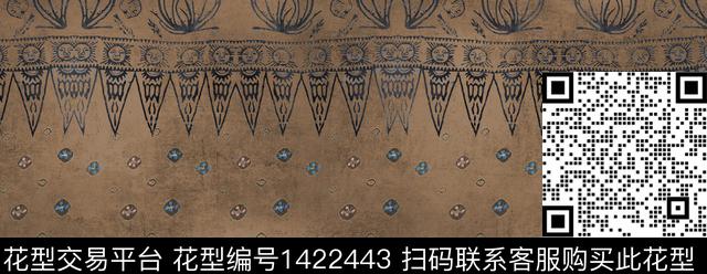 女装定位花连衣裙几何数码印花华亿平台下载（图片编号: 1422443） - 瓦栏（Walan）