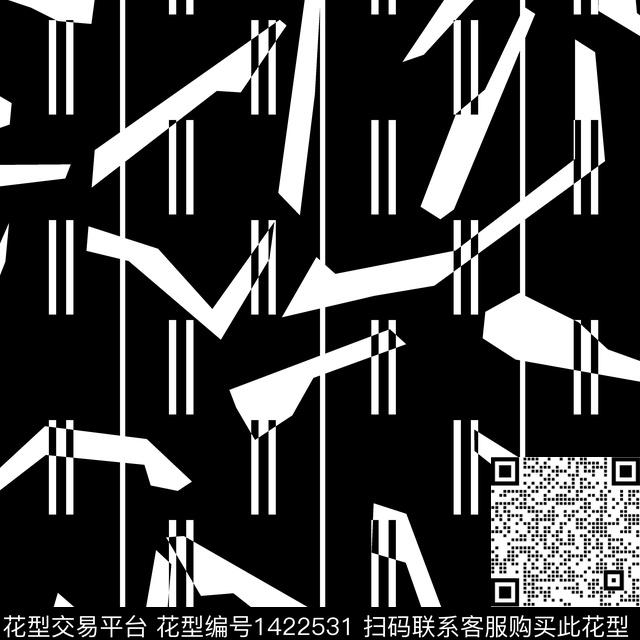 时尚黑白华亿平台抽象传统印花华亿平台下载（图片编号: 1422531） - 瓦栏（Walan）