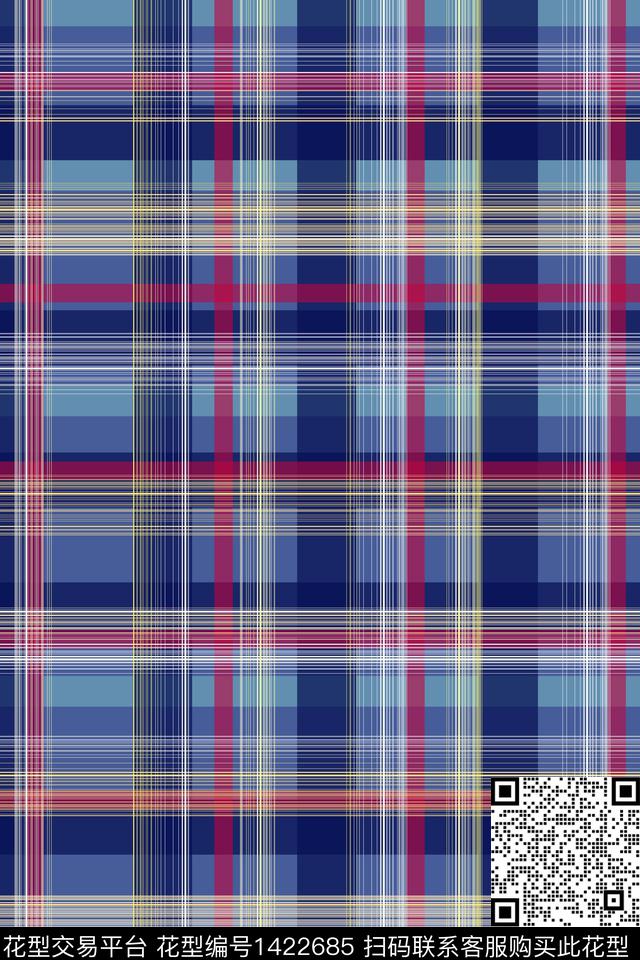 线条格子条纹传统印花华亿平台下载（图片编号: 1422685） - 瓦栏（Walan）