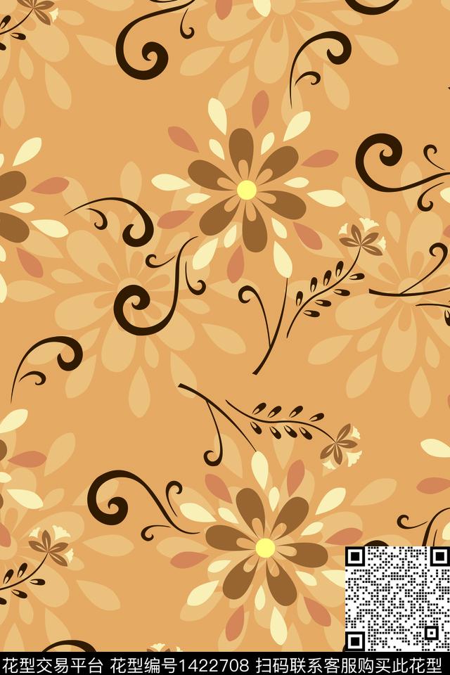 底纹简欧数码印花华亿平台下载（图片编号: 1422708） - 瓦栏（Walan）